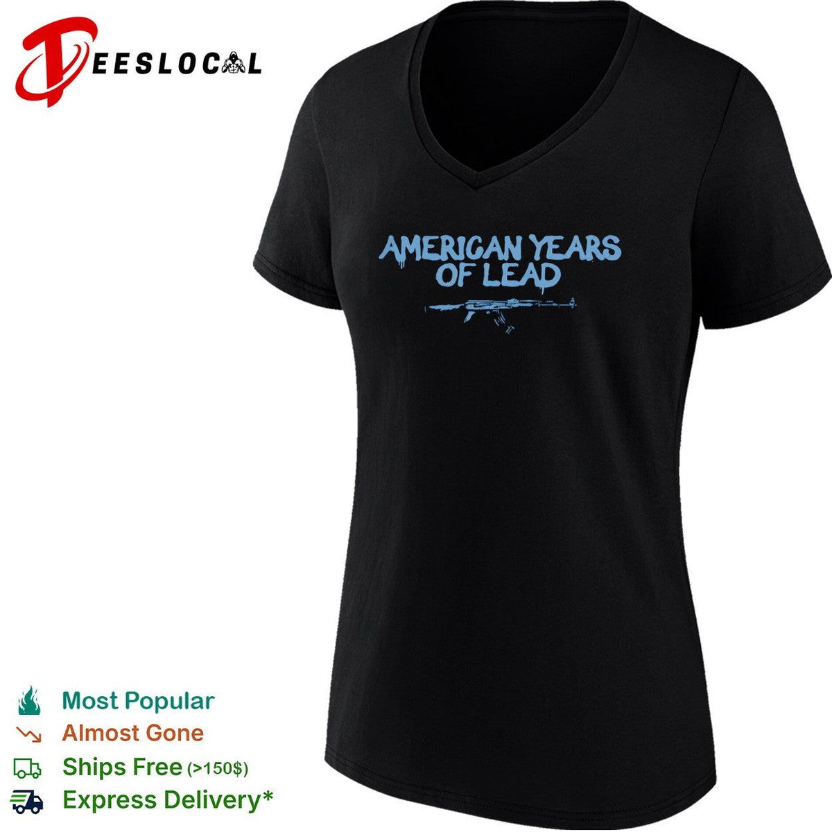 USA gun rights assault rifle American years of lead shirt Unisex