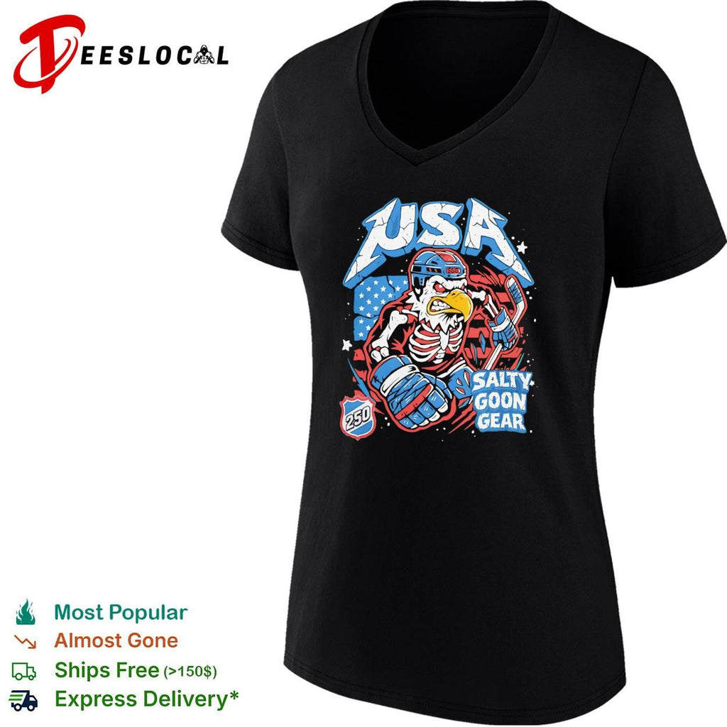 USA skeleton eagle 250 salty goon gear shirt Unisex