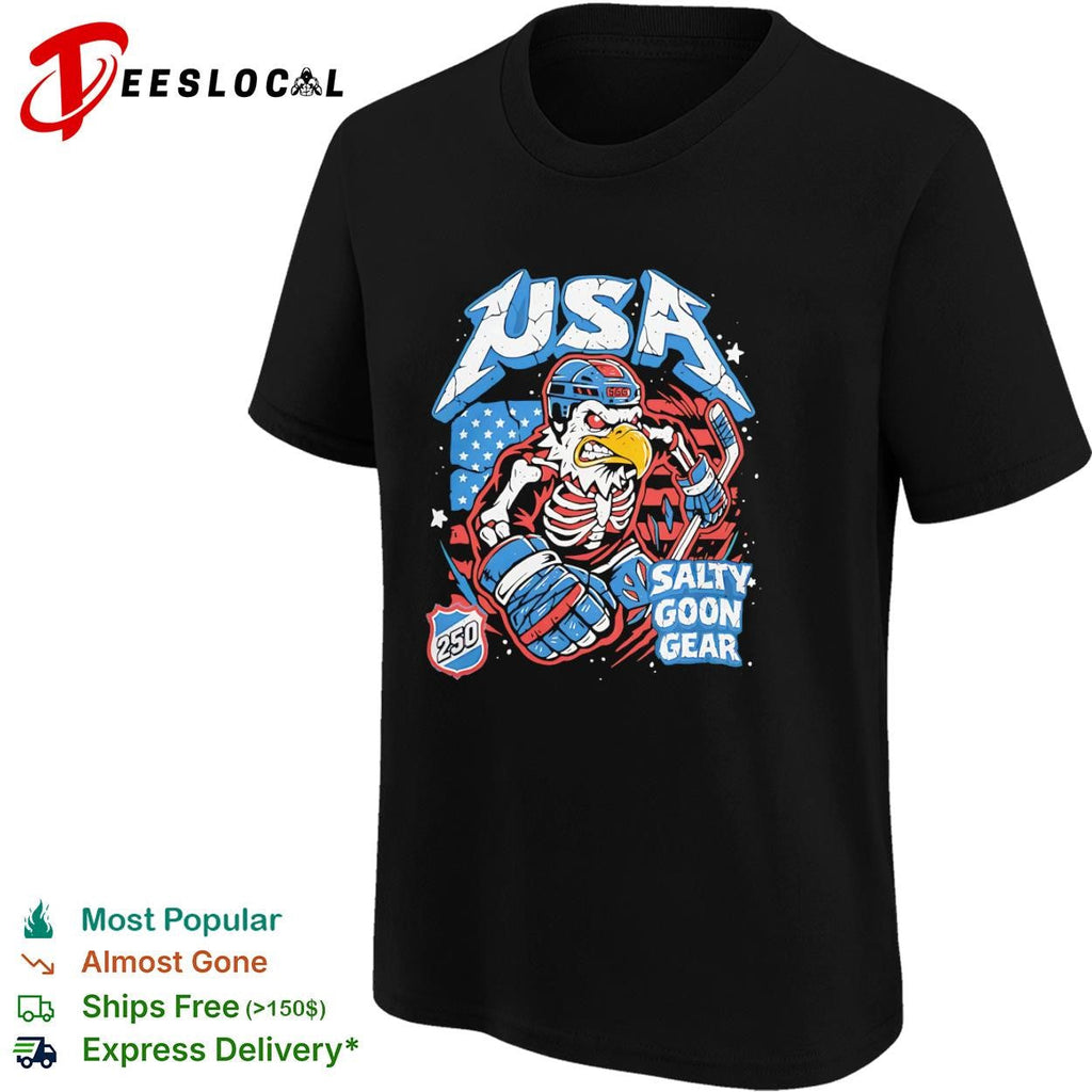 USA skeleton eagle 250 salty goon gear shirt Unisex