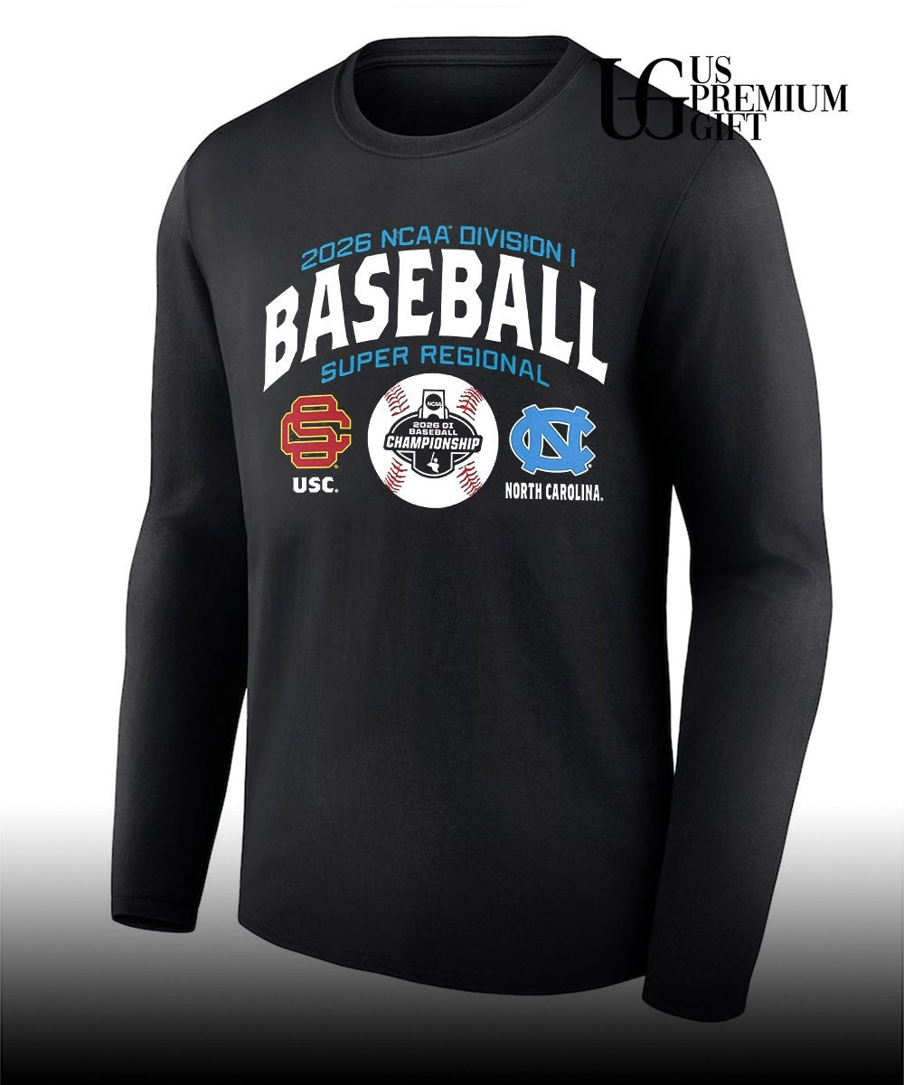 USC vs North Carolina Tar Heels NCAA Division I Baseball Super Regional 2026 shirt Unisex