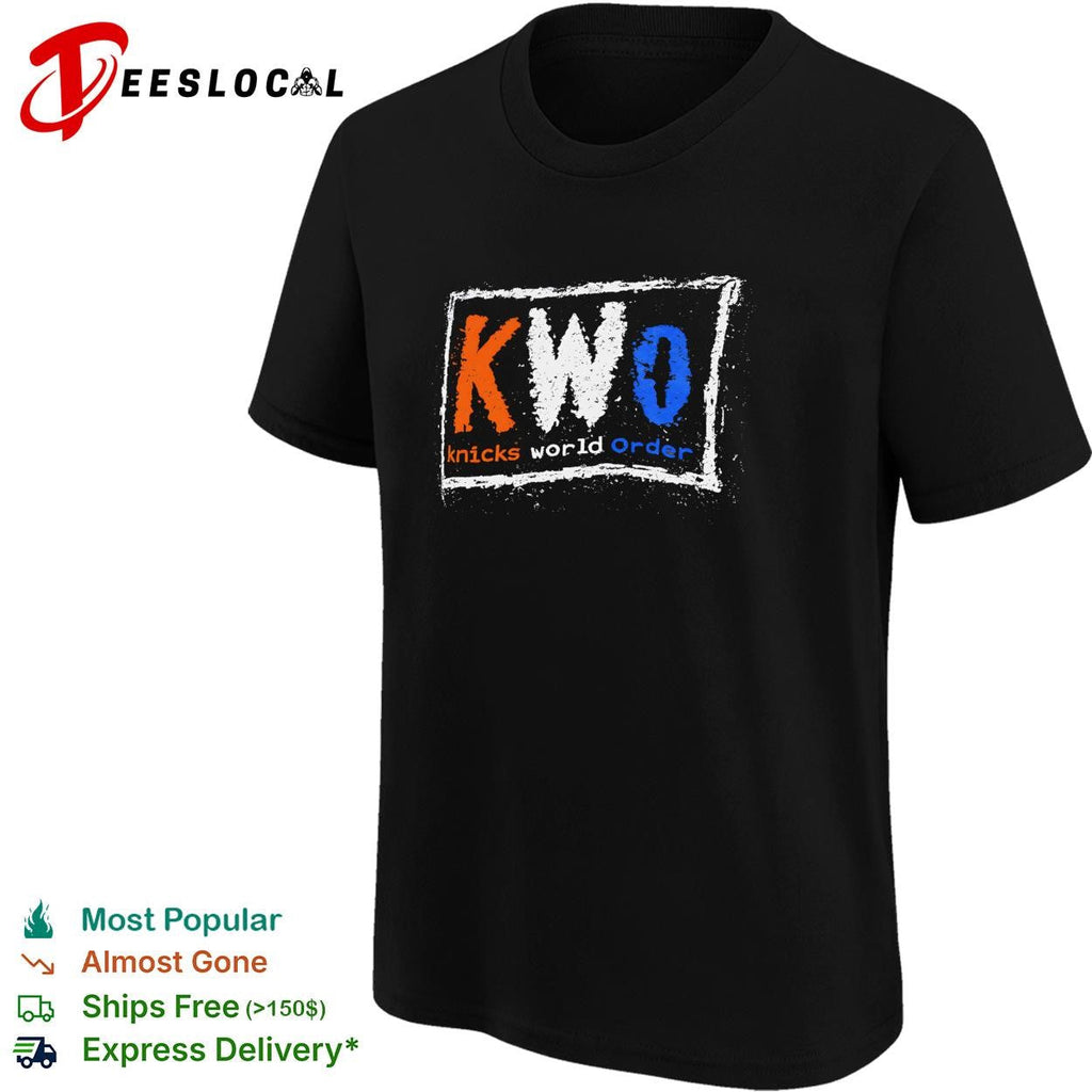 KWO Knicks World Order chalkboard lettering graphic shirt Unisex