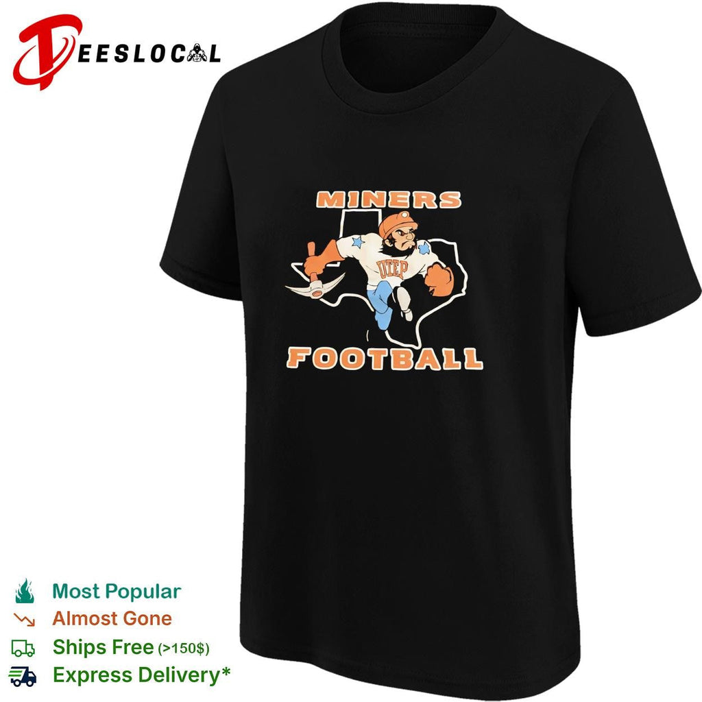UTEP Miners football Texas mascot vintage dark shirt Unisex