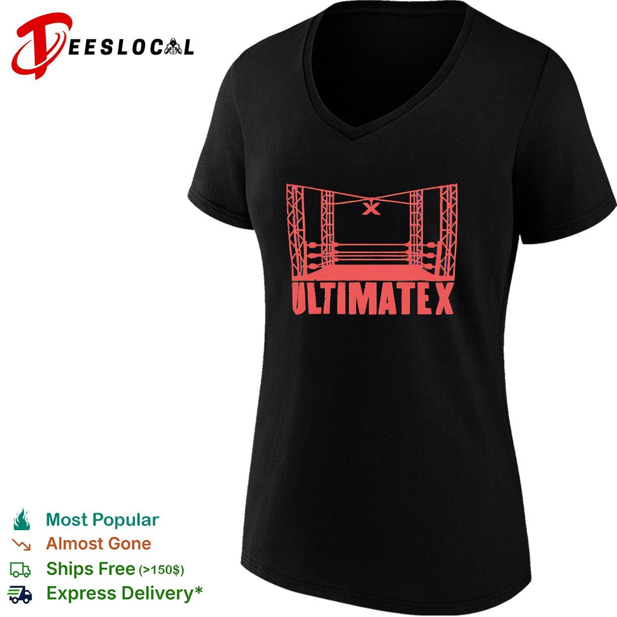 Ultimate X wrestling ring silhouette shirt Unisex