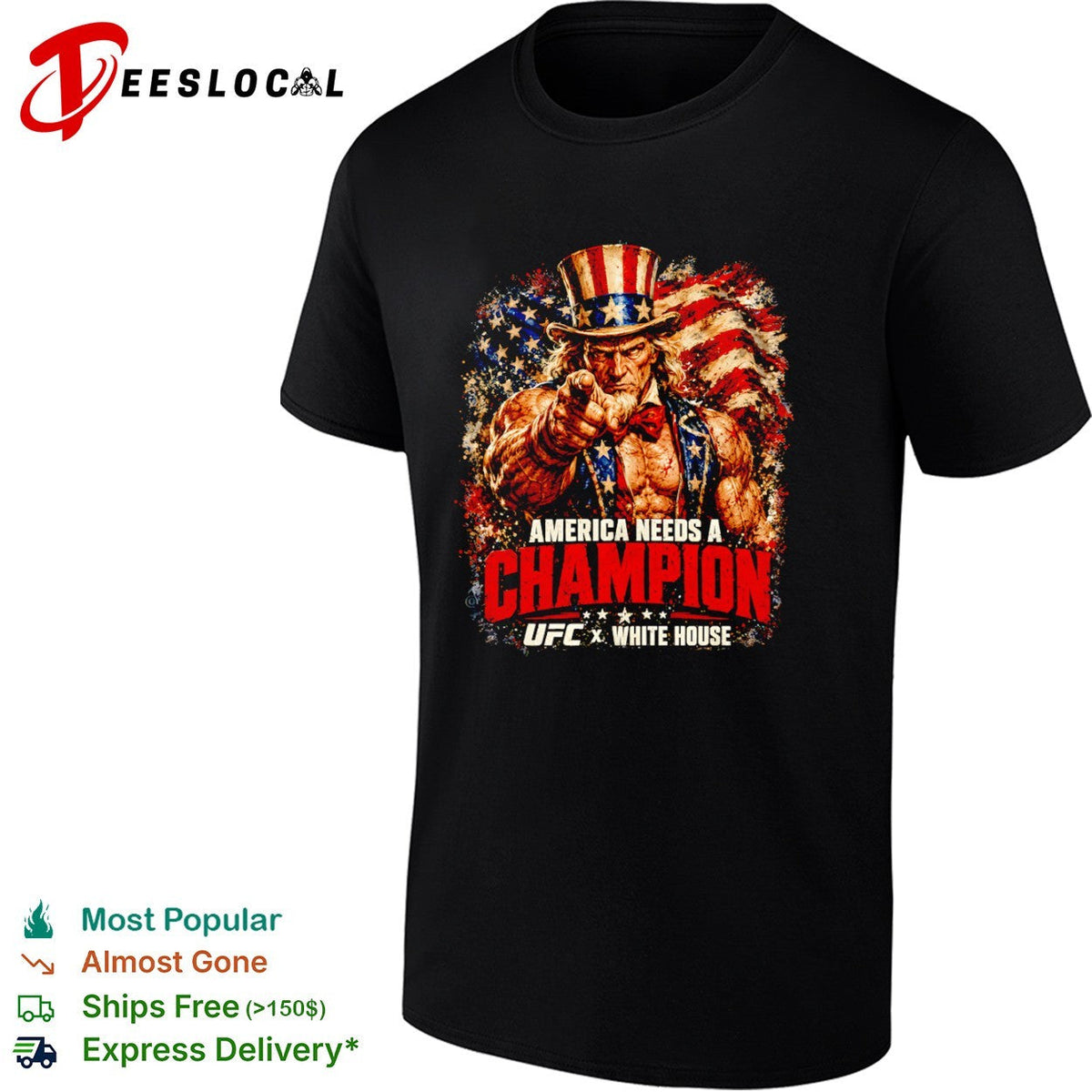 Uncle Sam America Needs a Champion UFC x White House shirt Unisex