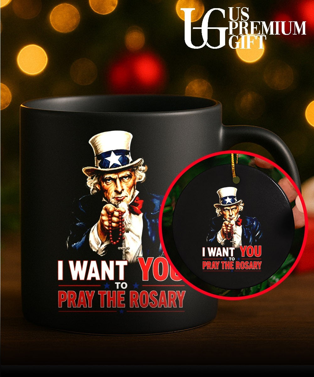 Uncle Sam I Want You to Pray the Rosary shirt Unisex