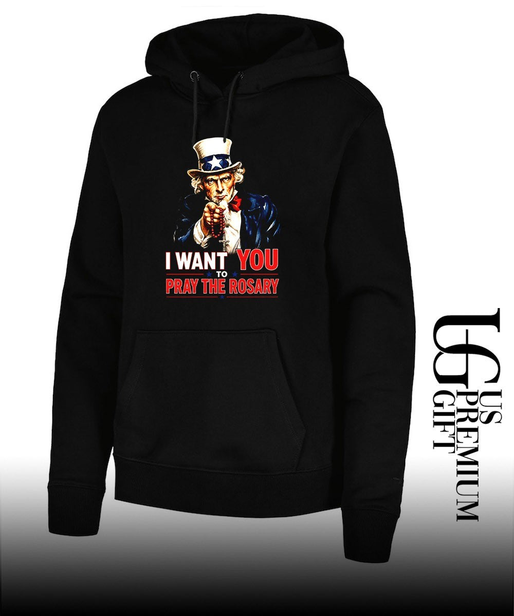 Uncle Sam I Want You to Pray the Rosary shirt Unisex