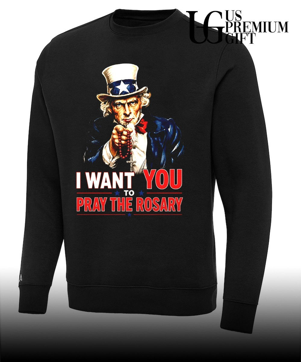 Uncle Sam I Want You to Pray the Rosary shirt Unisex