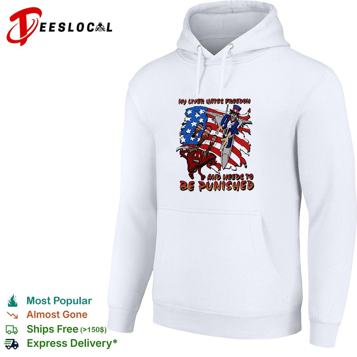 Uncle Sam My liver hates freedom and needs to be punished American shirt Unisex