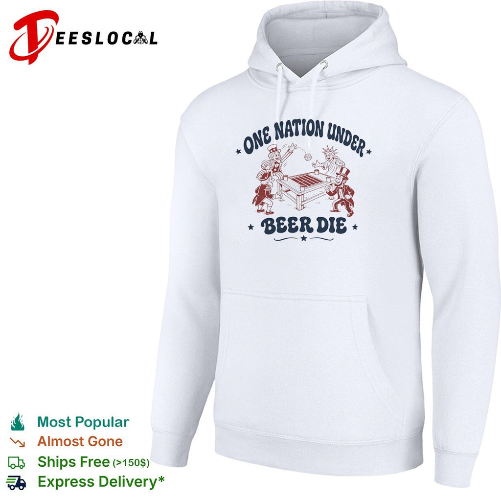Uncle Sam Statue of Liberty George Washington Abraham Lincoln drinking game one nation under beer die shirt