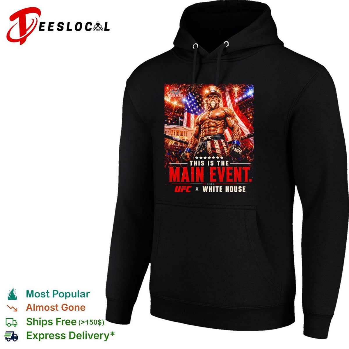 Uncle Sam UFC White House This is the Main Event USA Flag shirt Unisex