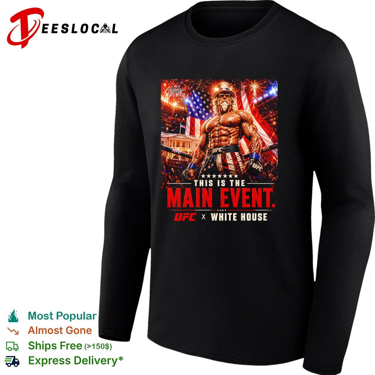 Uncle Sam UFC White House This is the Main Event USA Flag shirt Unisex