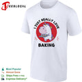 Unicorn holding baking tray I just really love baking shirt Unisex
