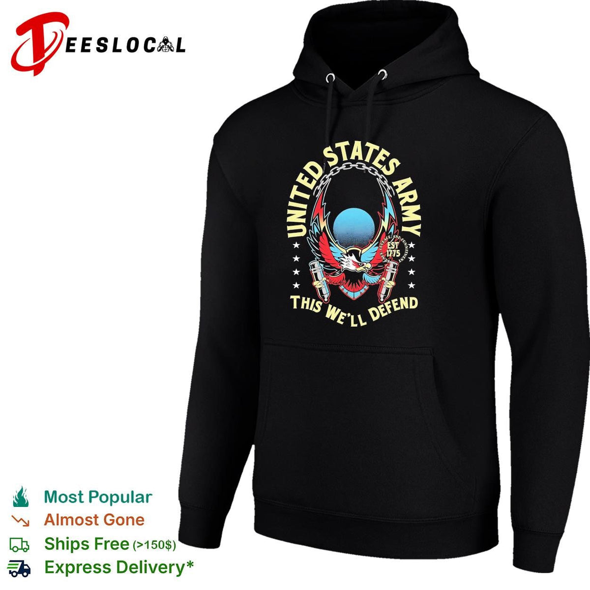 United States Army this well defend eagle est 1775 bold dark shirt Unisex