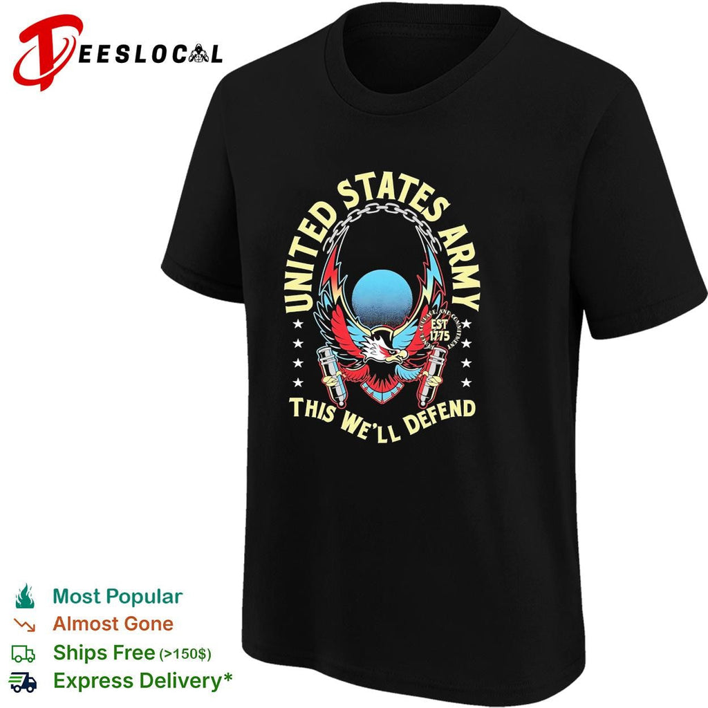 United States Army this well defend eagle est 1775 bold dark shirt Unisex