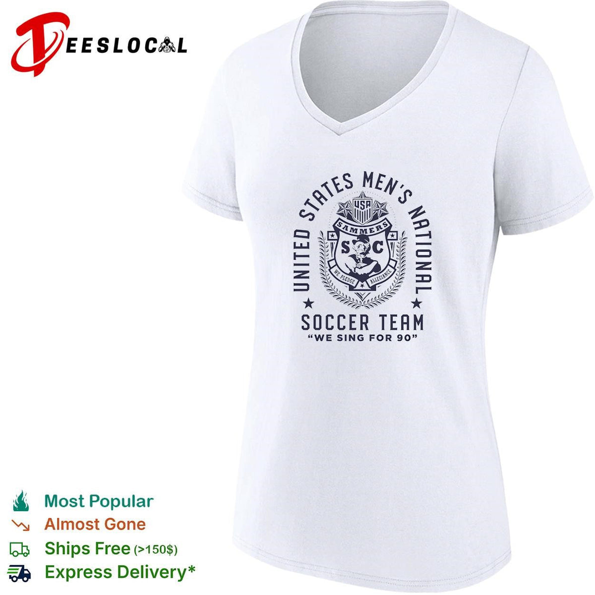 United States Men’s National Soccer Team Sammers we sing for 90 shirt Unisex