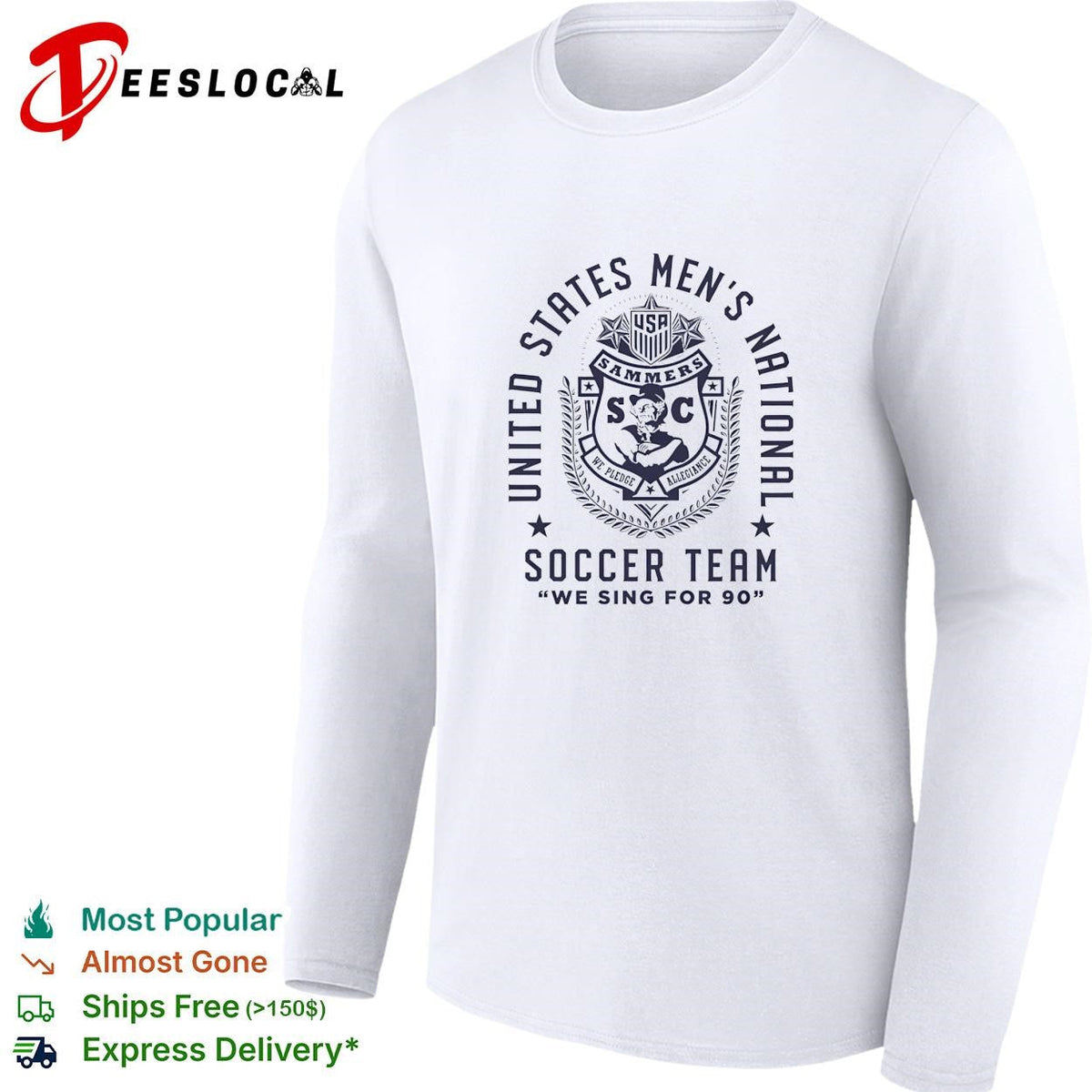 United States Men’s National Soccer Team Sammers we sing for 90 shirt Unisex