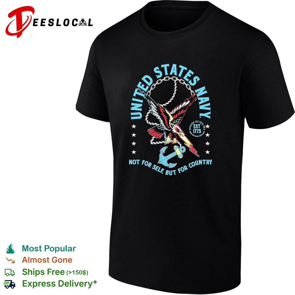 United States Navy not for self but for country eagle anchor est 1775 shirt Unisex