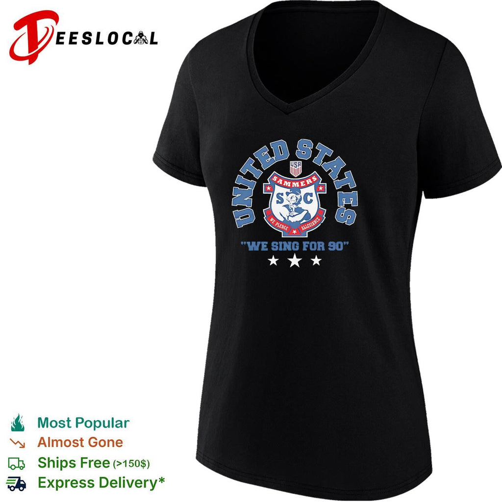 United States Sammers we sing for 90 soccer fan graphic shirt Unisex