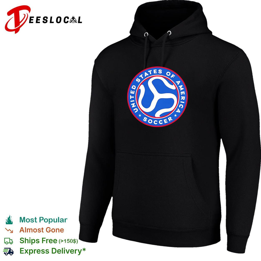 United States of America Soccer badge logo crest circle blue shirt Unisex
