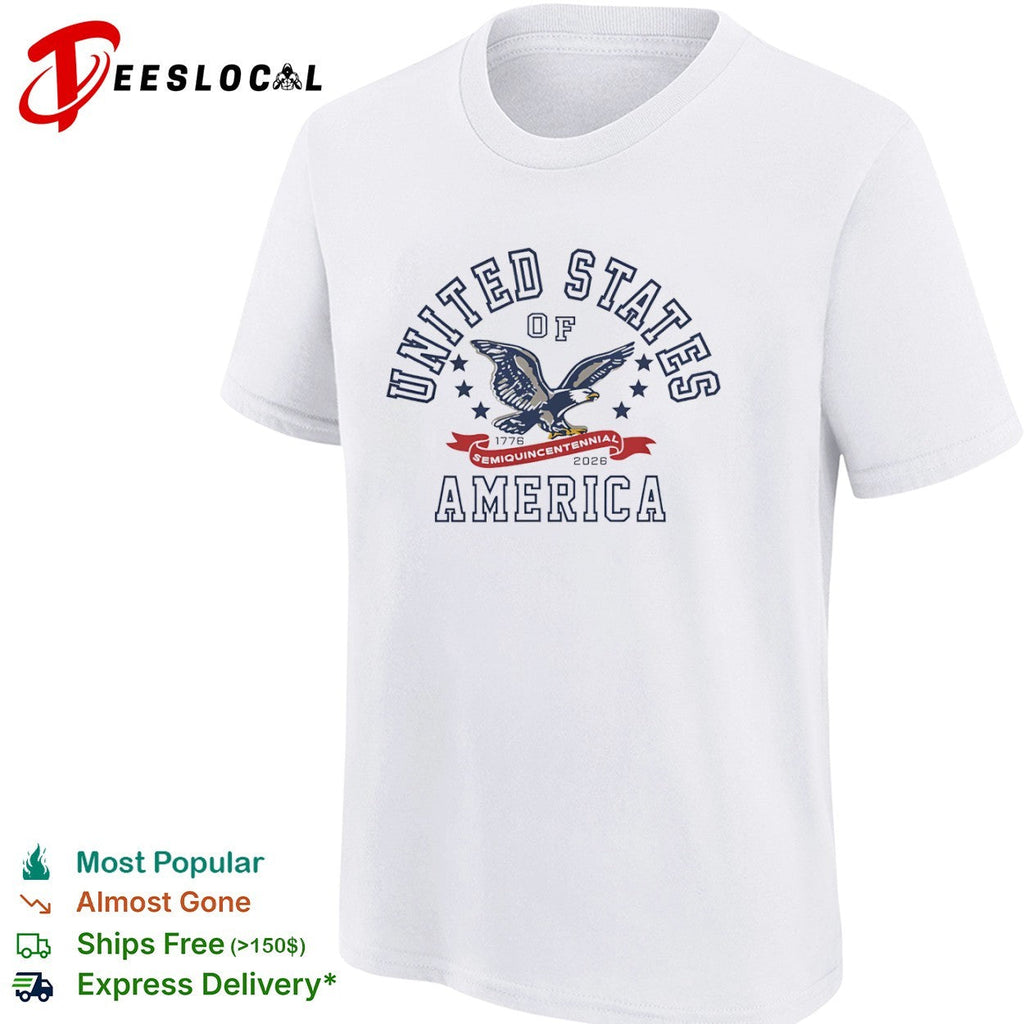 United States of America flying eagle 1776 semiquincentennial 2026 shirt Unisex