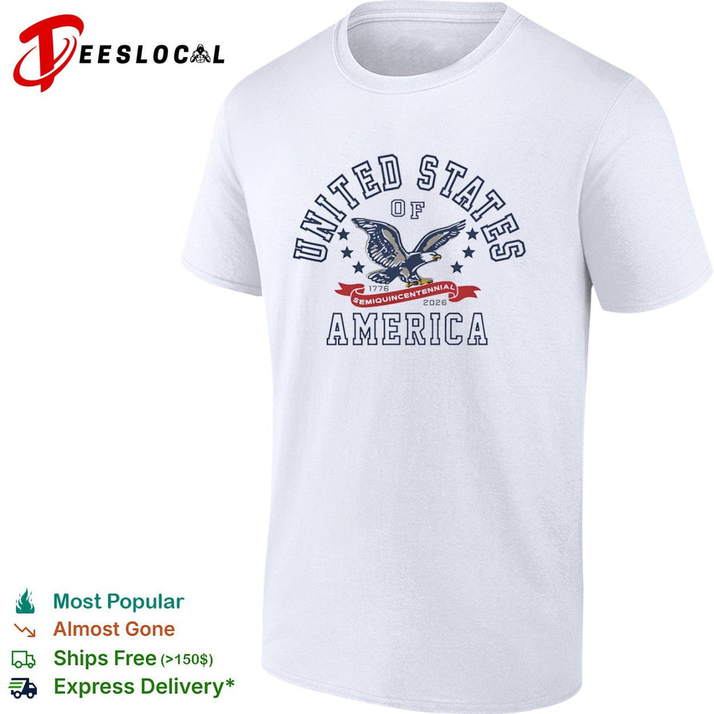 United States of America flying eagle 1776 semiquincentennial 2026 shirt Unisex