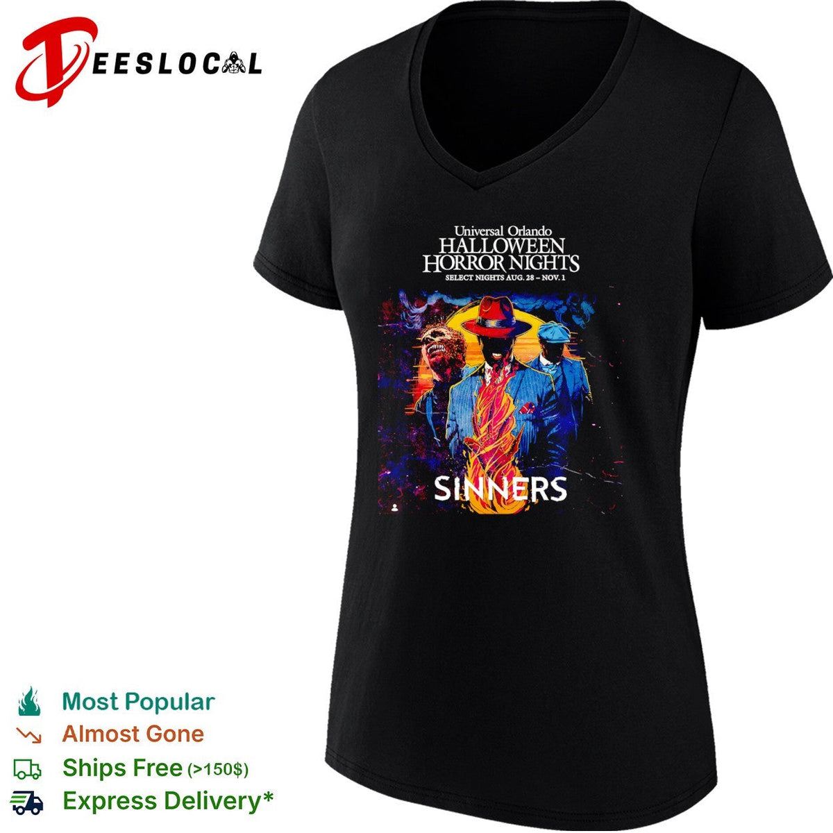 Universal Orlando Halloween Horror Nights Sinners Select Nights shirt Unisex