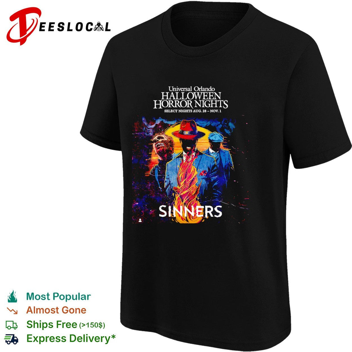 Universal Orlando Halloween Horror Nights Sinners Select Nights shirt Unisex