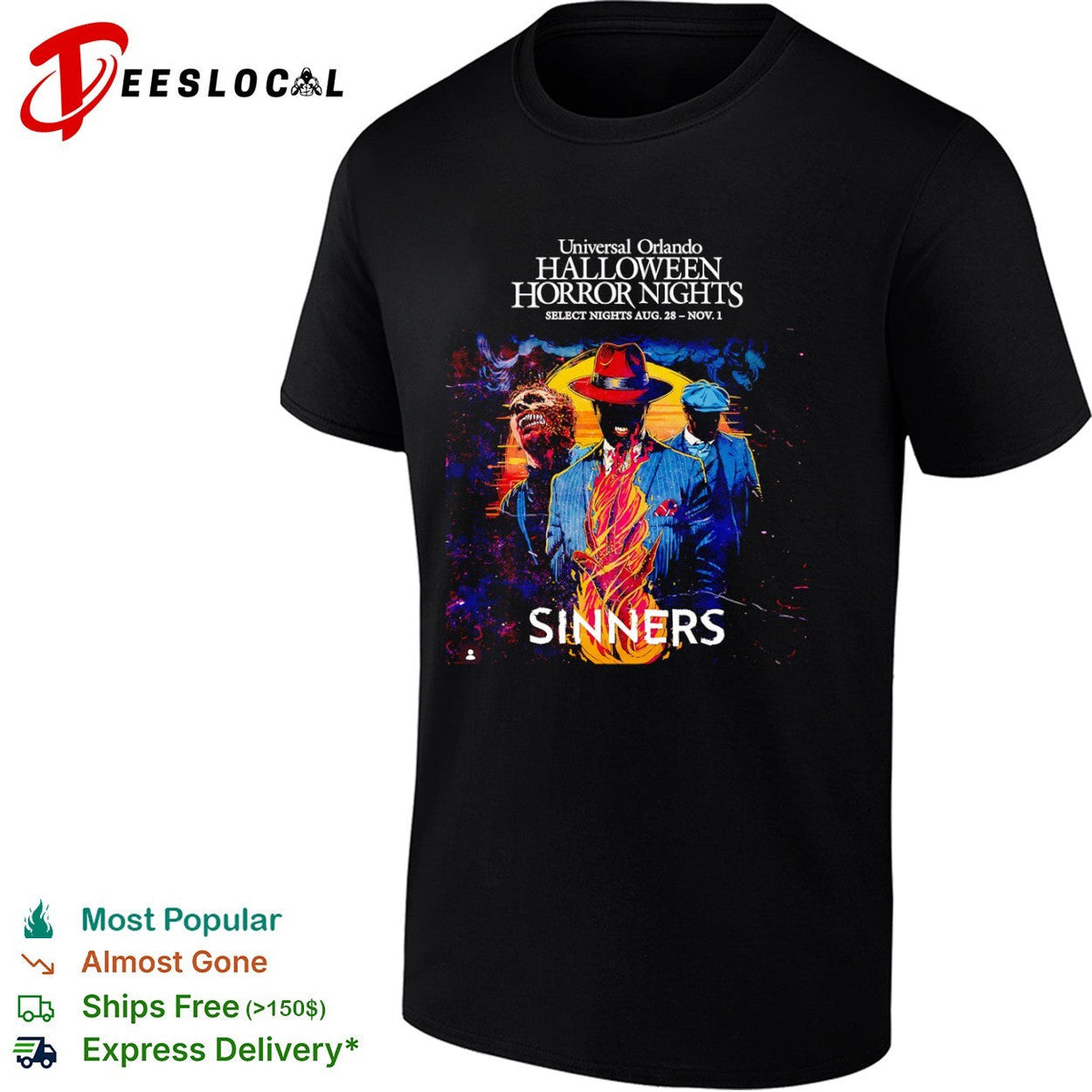 Universal Orlando Halloween Horror Nights Sinners Select Nights shirt Unisex