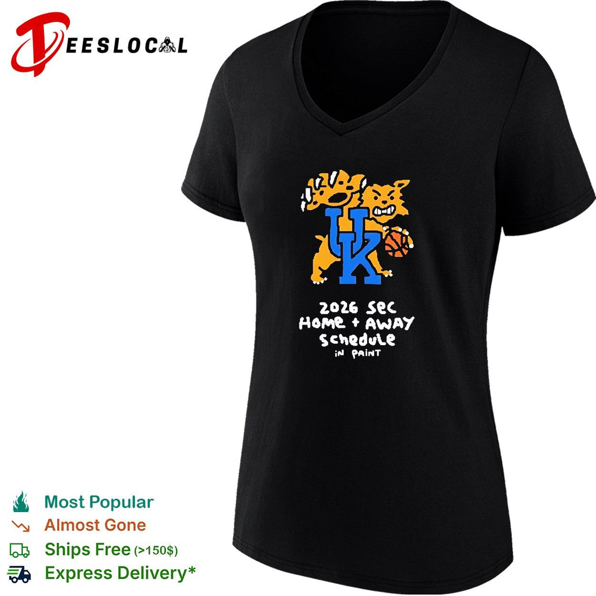 University of Kentucky 2026-27 SEC home away schedule in paint shirt Unisex