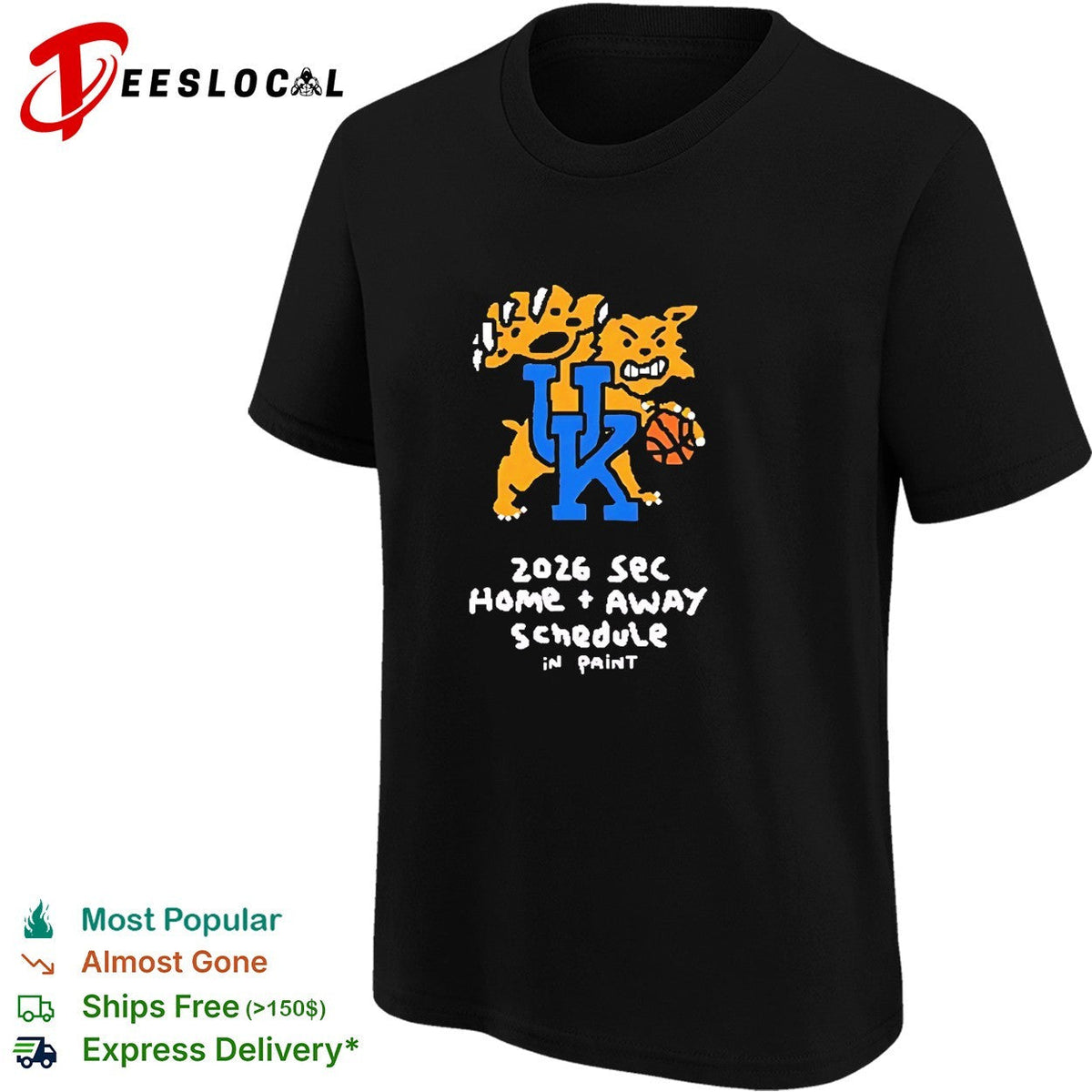 University of Kentucky 2026-27 SEC home away schedule in paint shirt Unisex