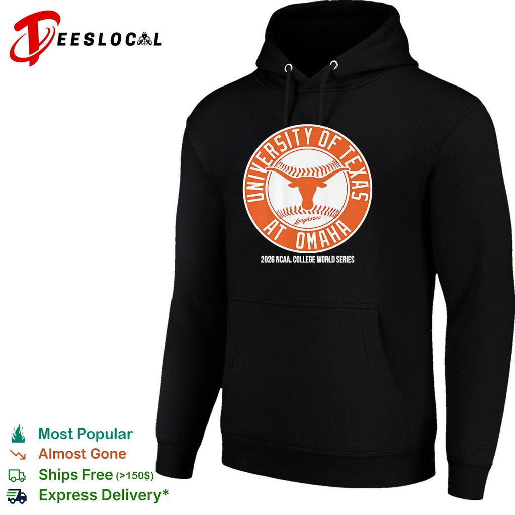 University of Texas Longhorns at Omaha 2026 NCAA College World Series baseball shirt Unisex