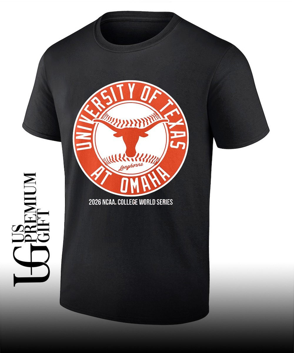 University of Texas at Omaha Texas Longhorns baseball 2026 NCAA College World Series shirt