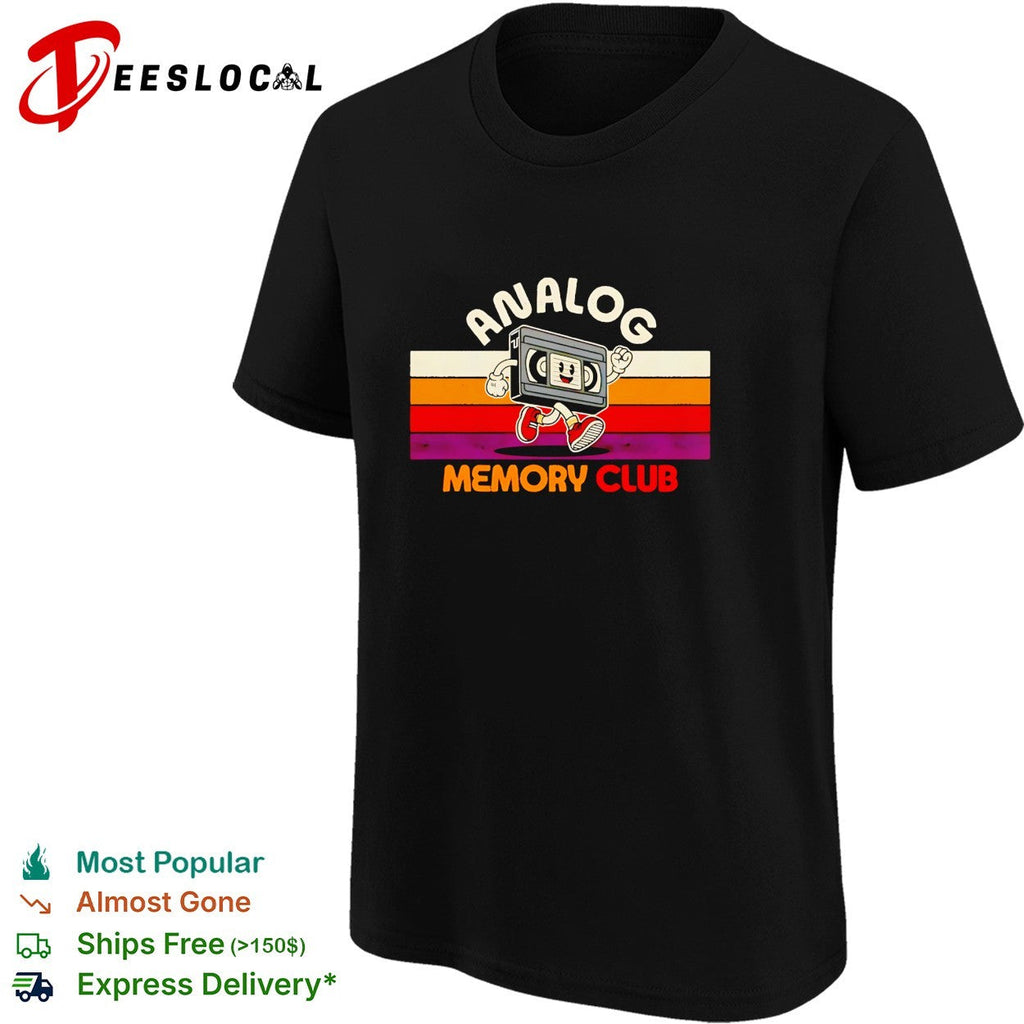 VHS tape running analog memory club shirt Unisex