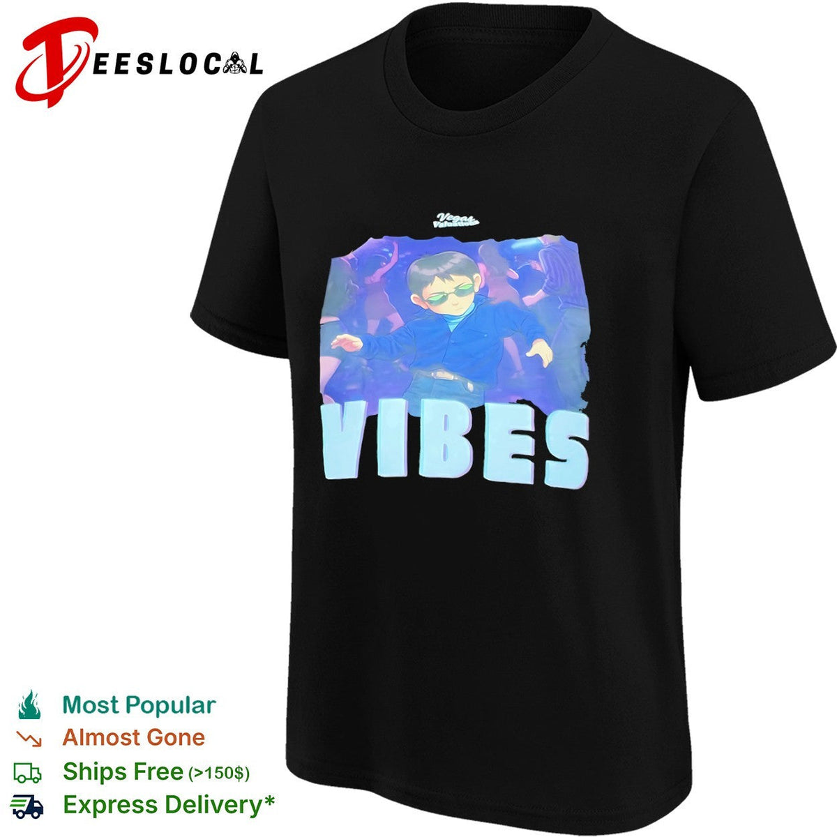 VIBES comic character shirt Unisex