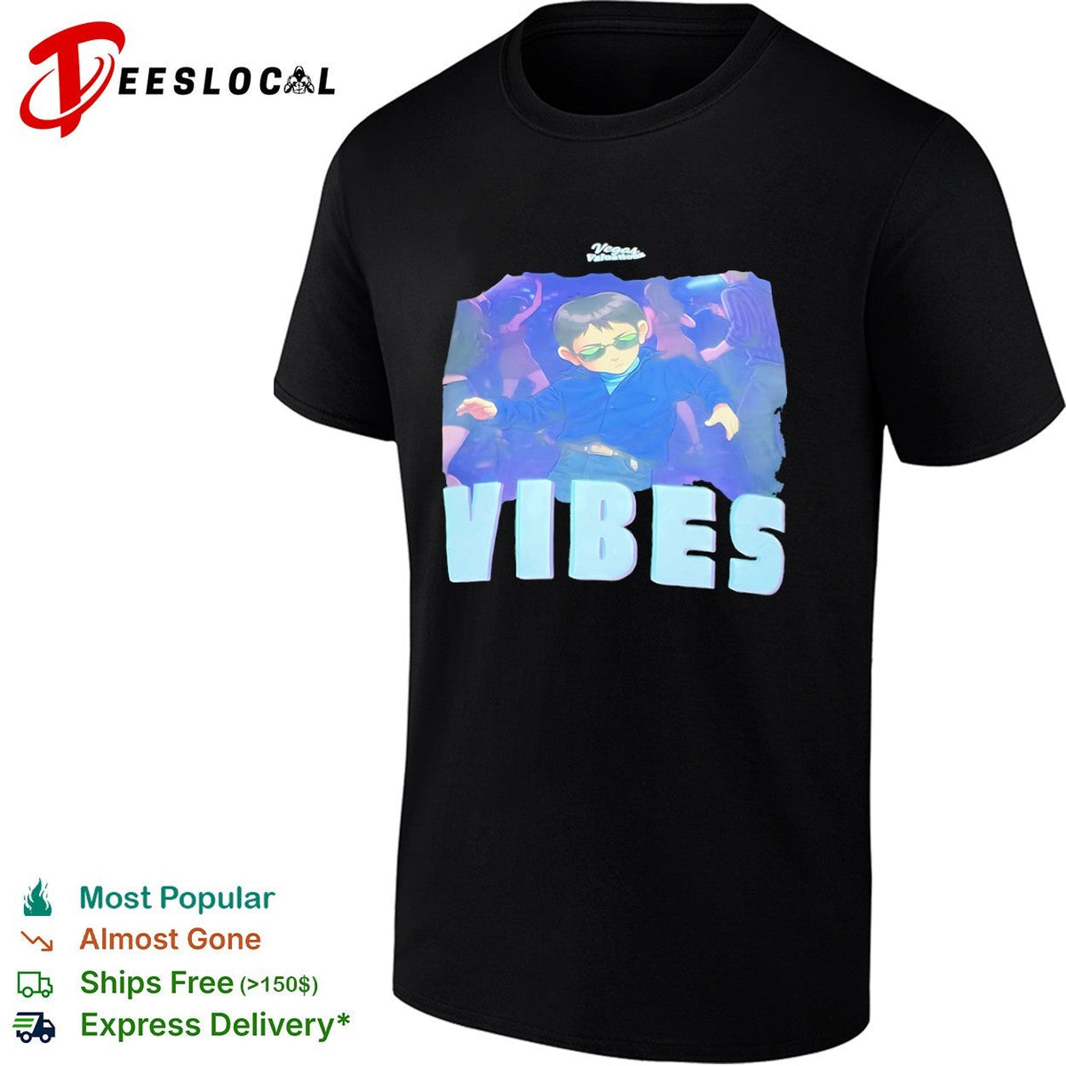 VIBES comic character shirt Unisex