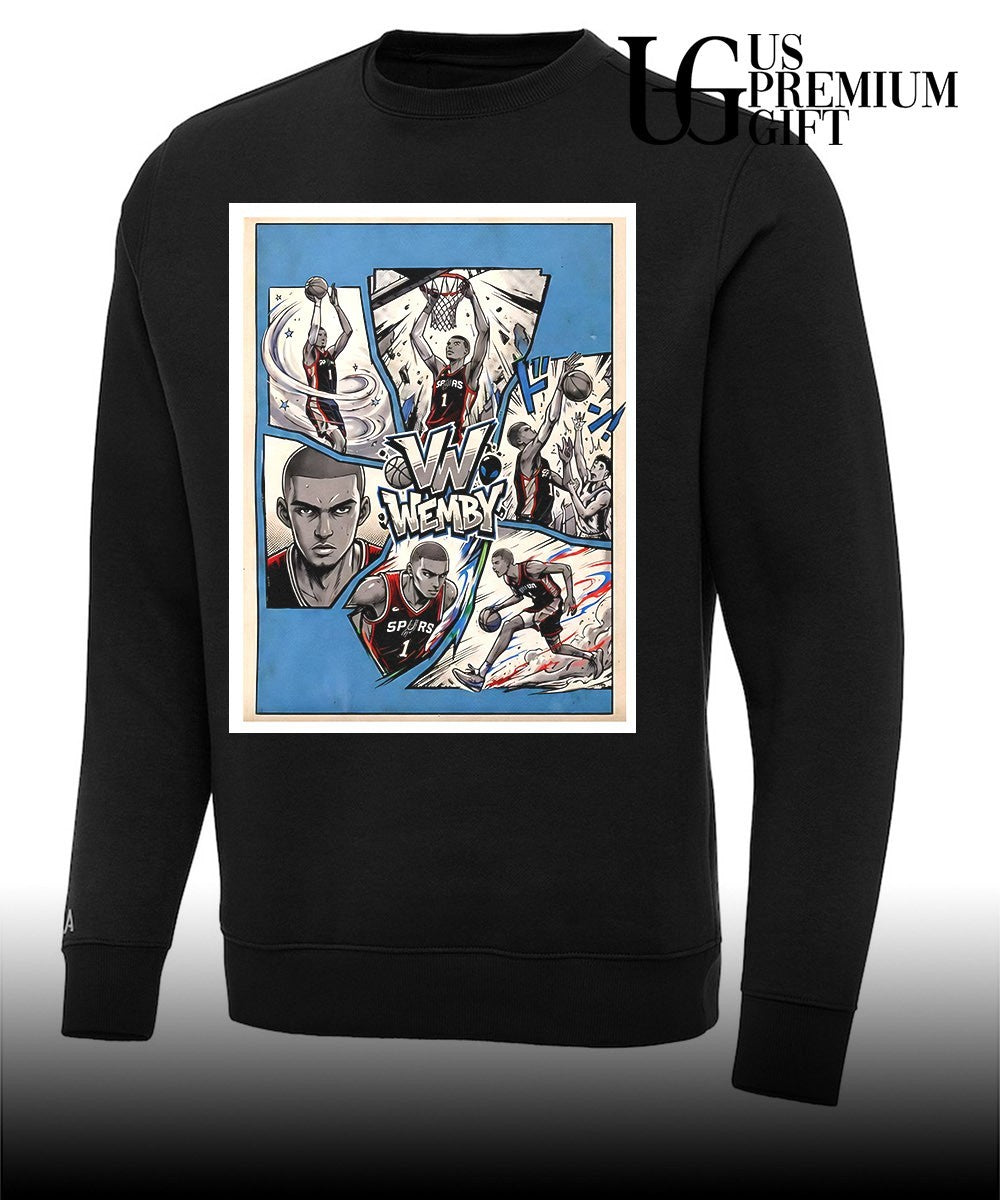 VW Wemby Victor Wembanyama San Antonio Spurs NBA Basketball cartoon shirt Unisex