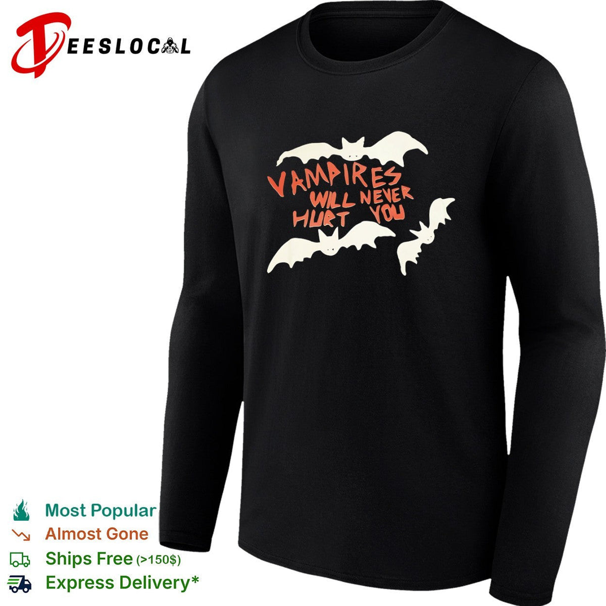 Vampires Will Never Hurt You My Chemical Romance bats shirt Unisex