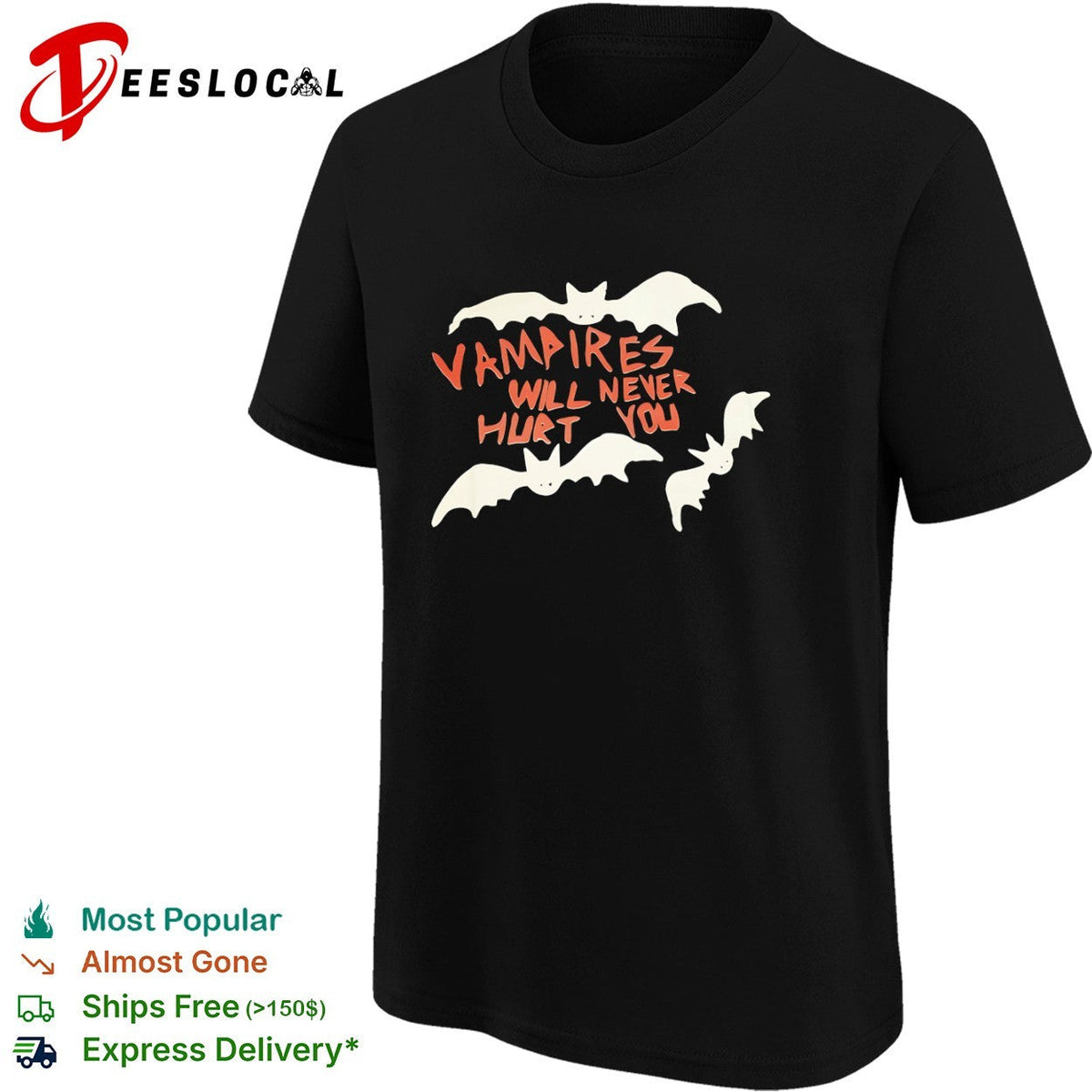 Vampires Will Never Hurt You My Chemical Romance bats shirt Unisex