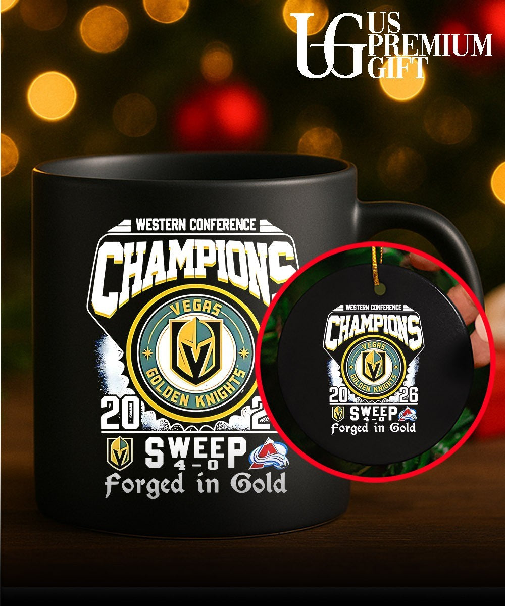 Vegas Golden Knights vs Colorado Avalanche Western Conference Champions 2026 Sweep forged in Gold shirt