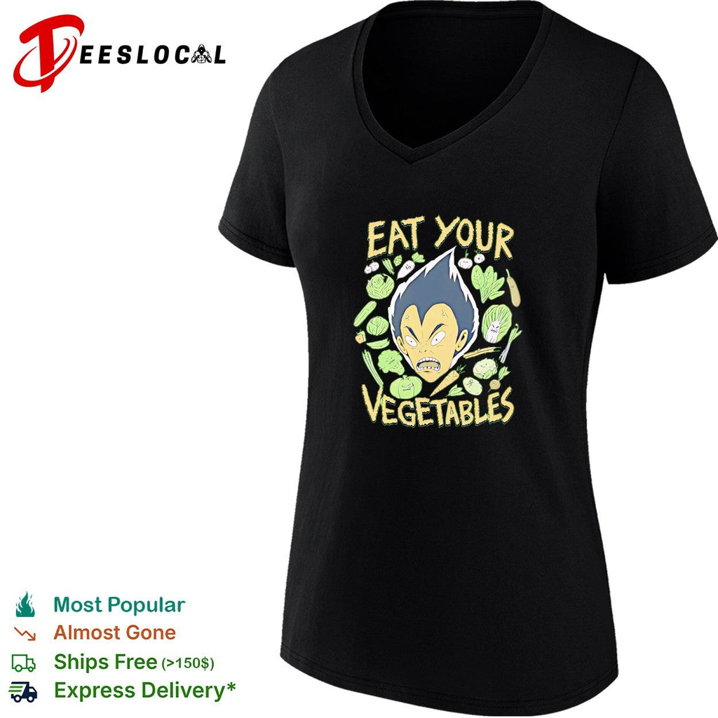Vegeta eat your vegetables anime character food humor shirt Unisex