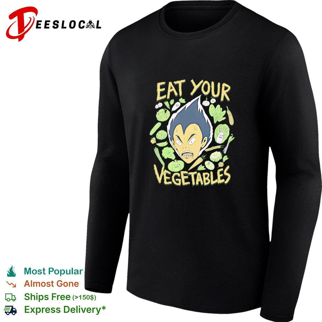 Vegeta eat your vegetables anime character food humor shirt Unisex