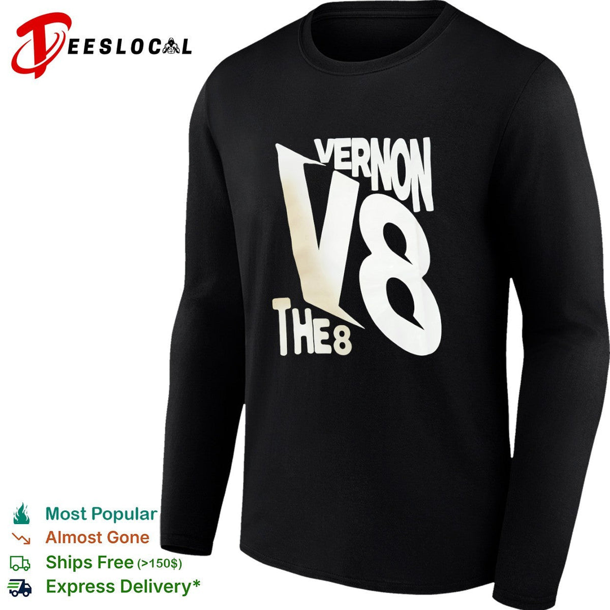 Vernon V8 the 8 Minnesota Timberwolves NBA Basketball Fan Parody Graphic shirt Unisex