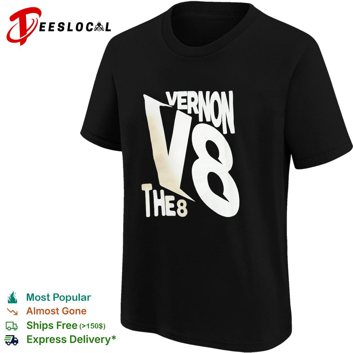 Vernon V8 the 8 Minnesota Timberwolves NBA Basketball Fan Parody Graphic shirt Unisex