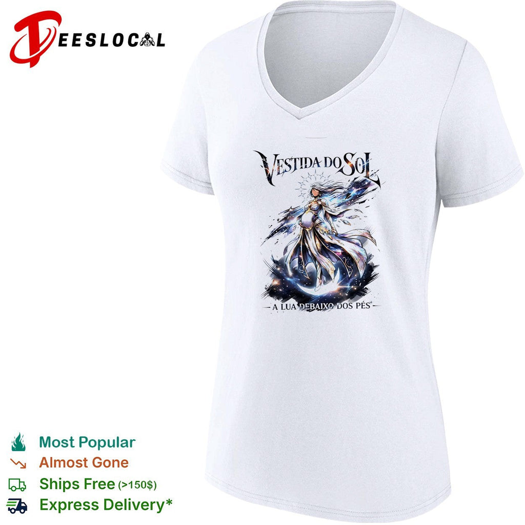 Vestida do sol a lua debaixo dos pes graphic shirt Unisex