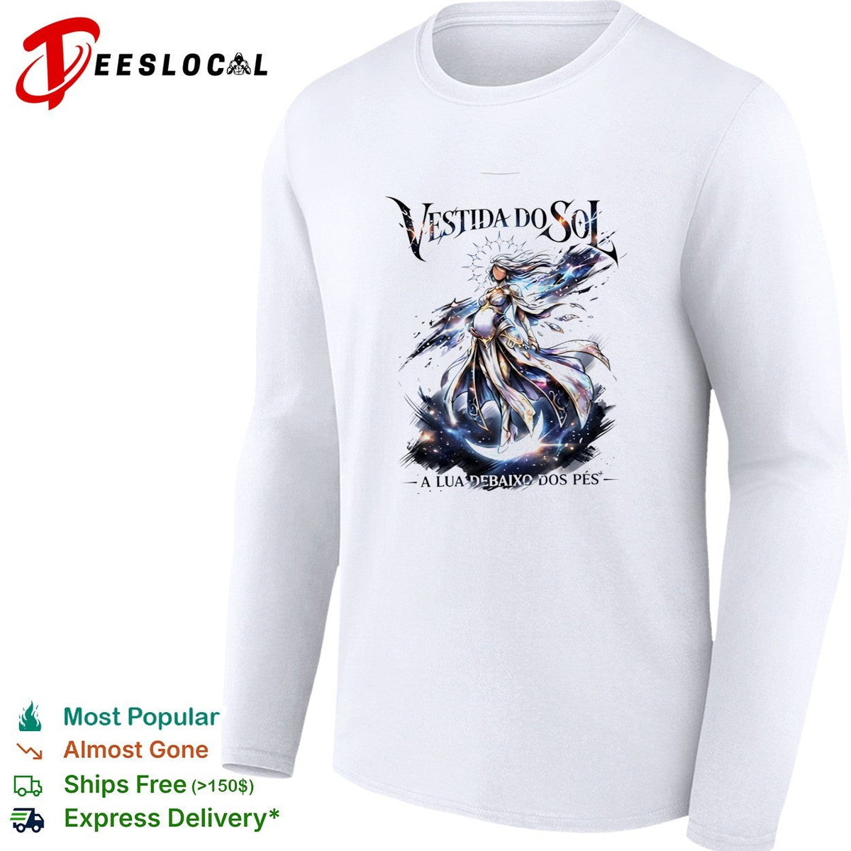 Vestida do sol a lua debaixo dos pes graphic shirt Unisex