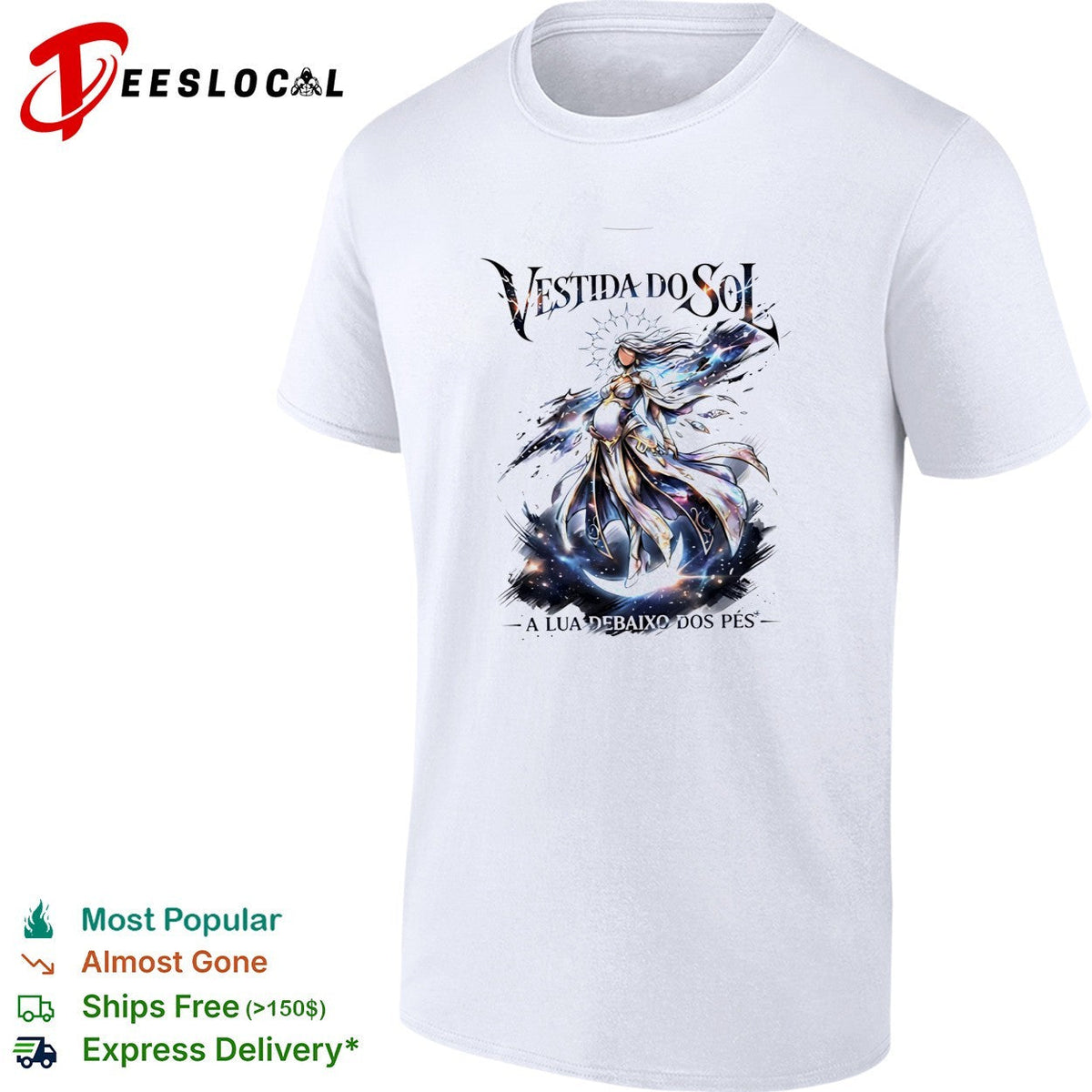 Vestida do sol a lua debaixo dos pes graphic shirt Unisex
