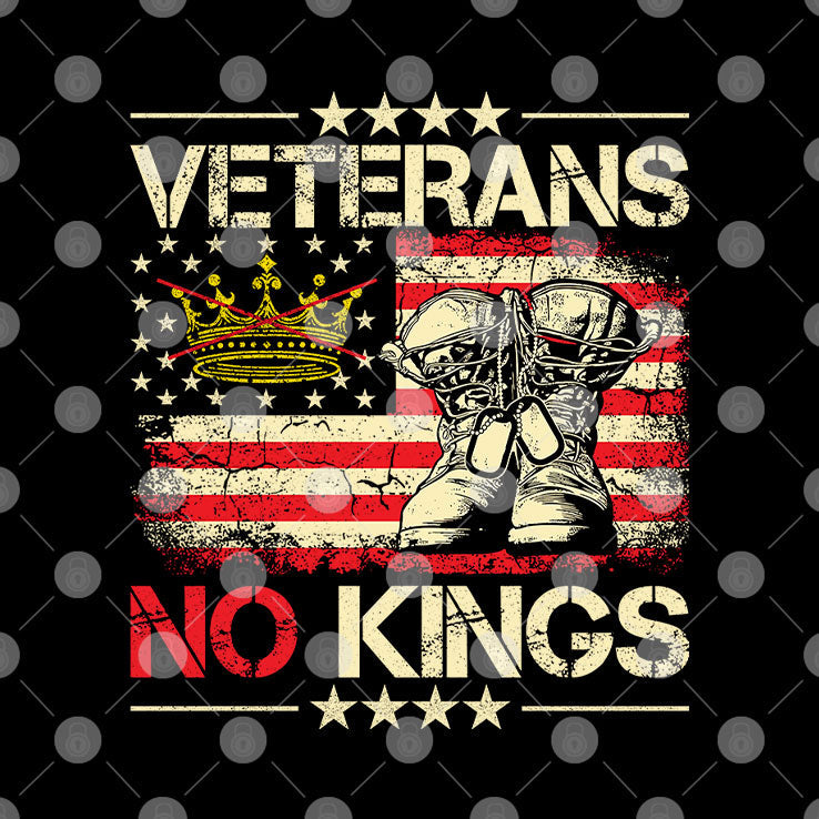 Veterans No Kings Military Protest T Shirt Unisex