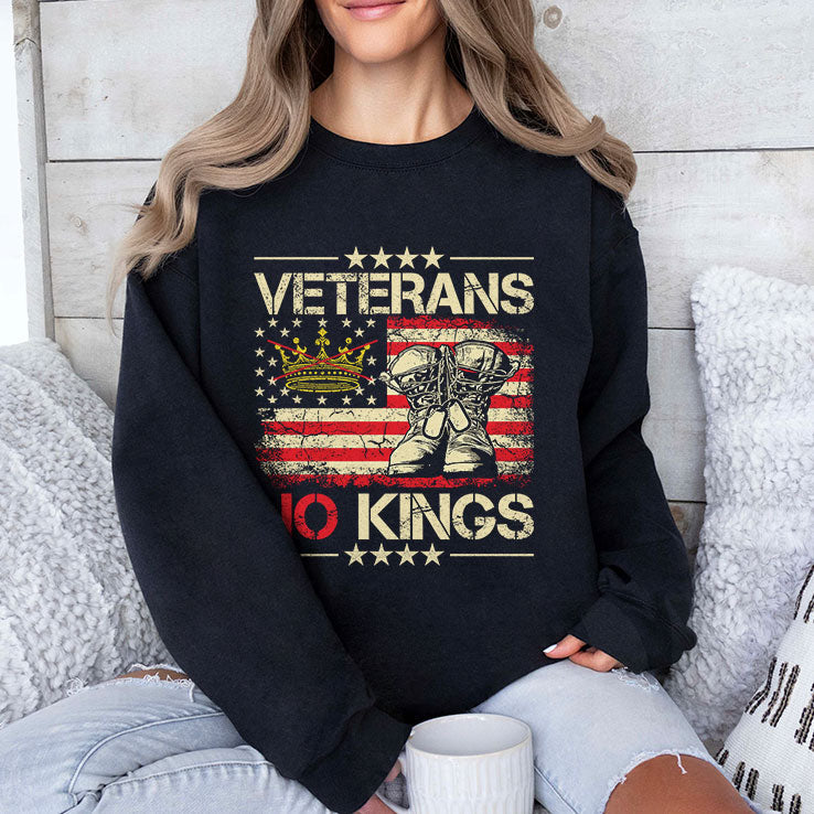 Veterans No Kings Military Protest T Shirt Unisex