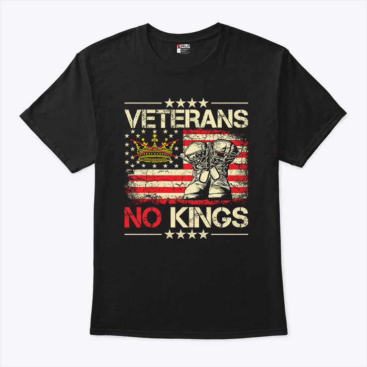 Veterans No Kings Military Protest T Shirt Unisex