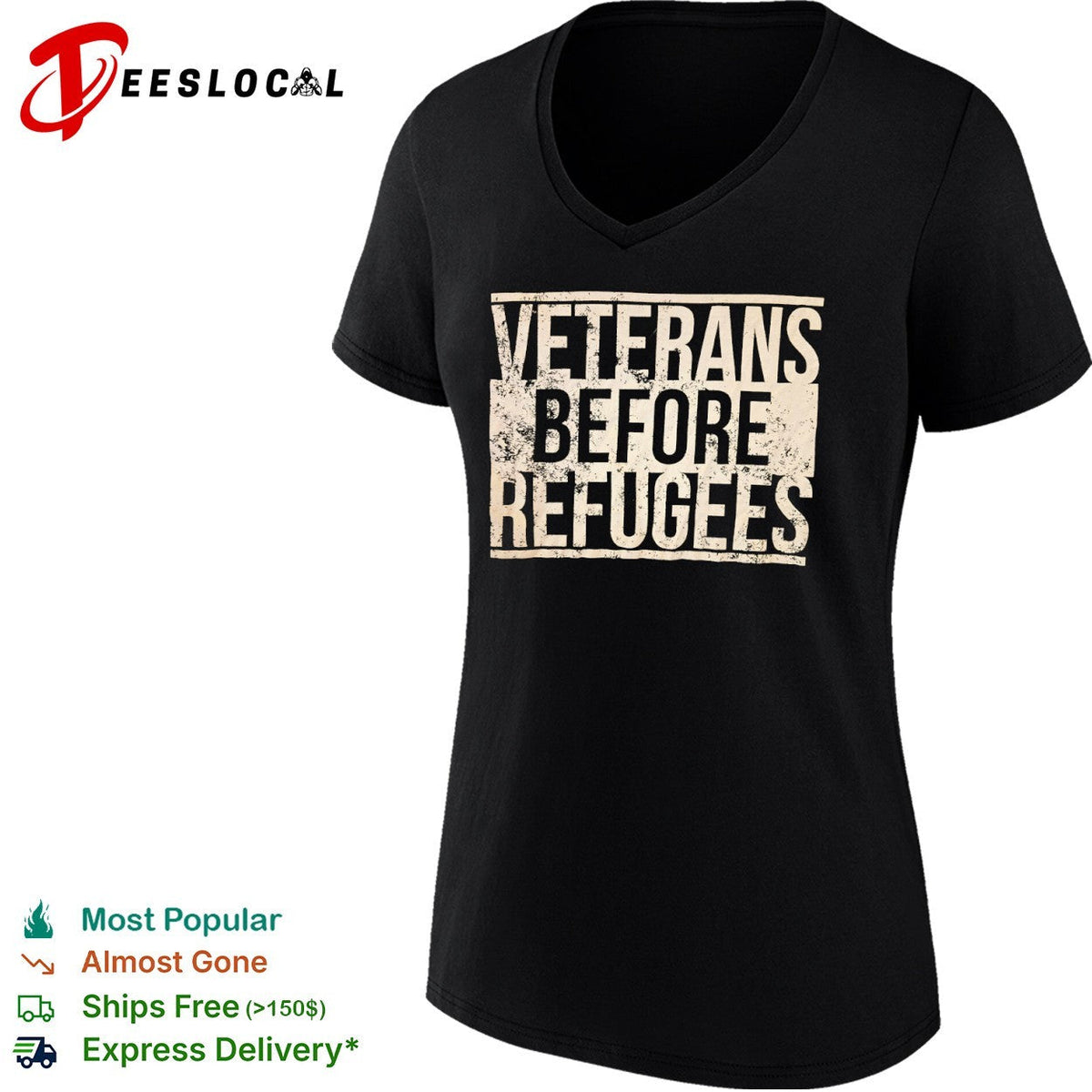 Veterans before refugees shirt Unisex